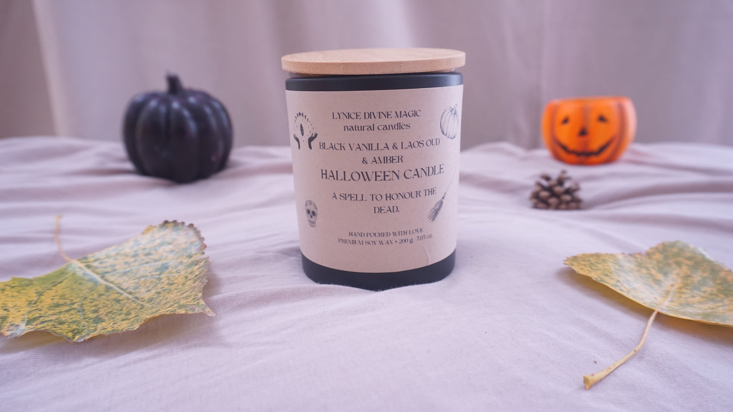 HALLOWEEN CANDLE / BLACK VANILLA & LAOS OUD & AMBER