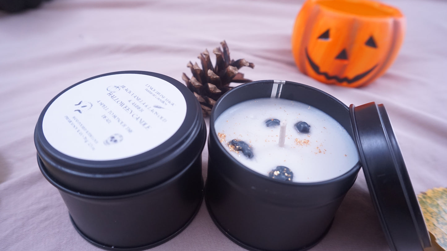 HALLOWEEN CANDLE / BLACK VANILLA & LAOS OUD & AMBER kleine Dose