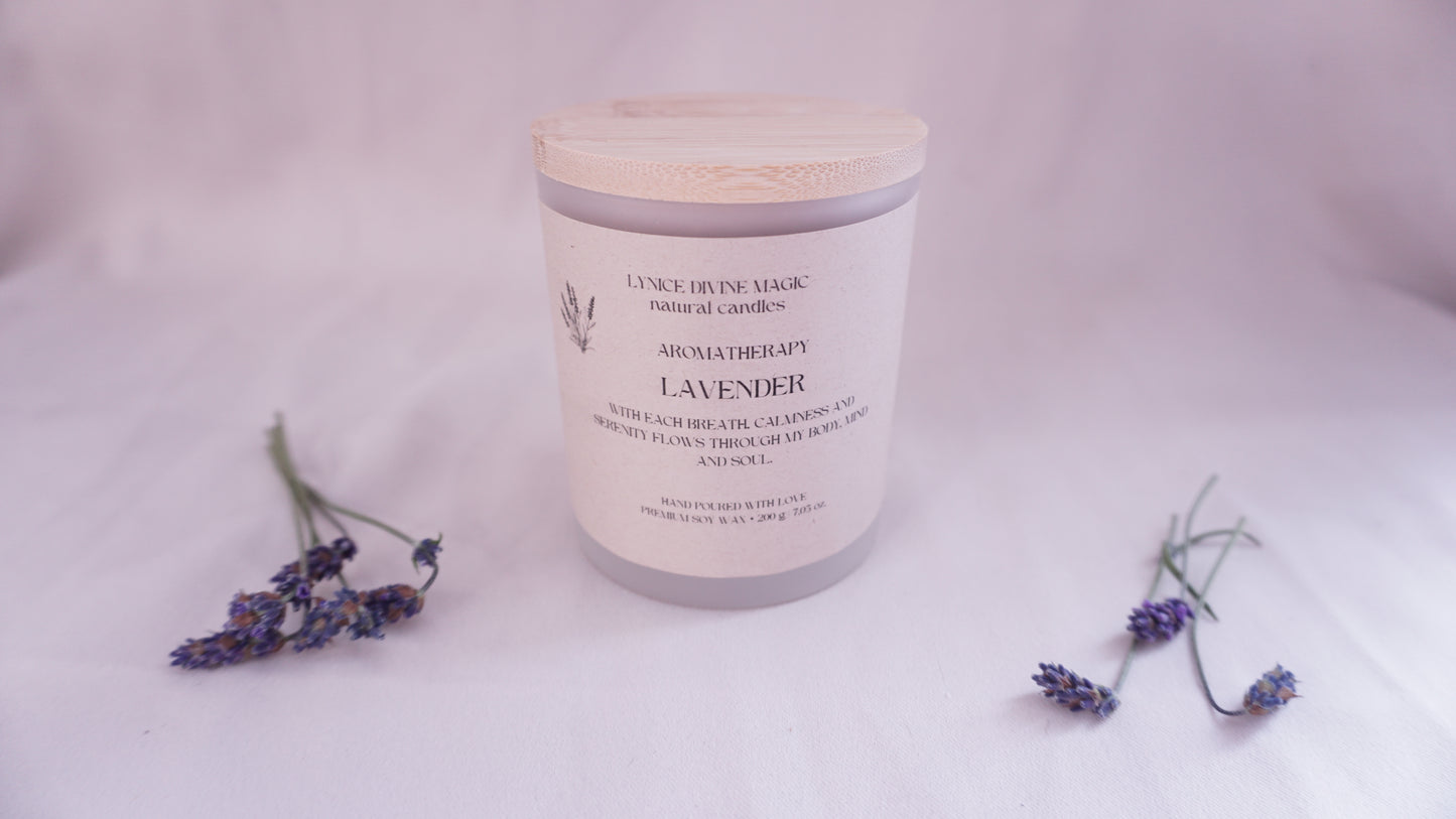 Lavendel-Duftkerze Aromatherapie Glas