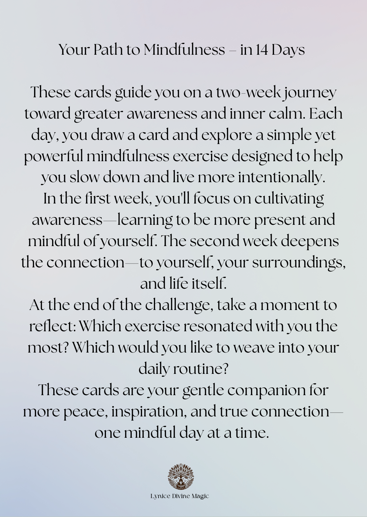 14-day mindfulness challenge Cards (english version) Digital